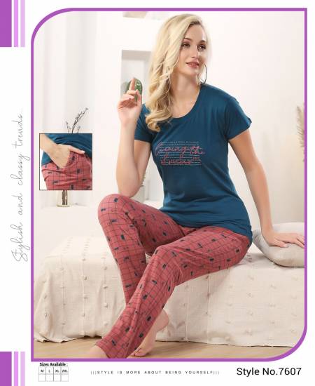 Summer Special Vol B498 Hosiery Cotton Night Suits Catalog
